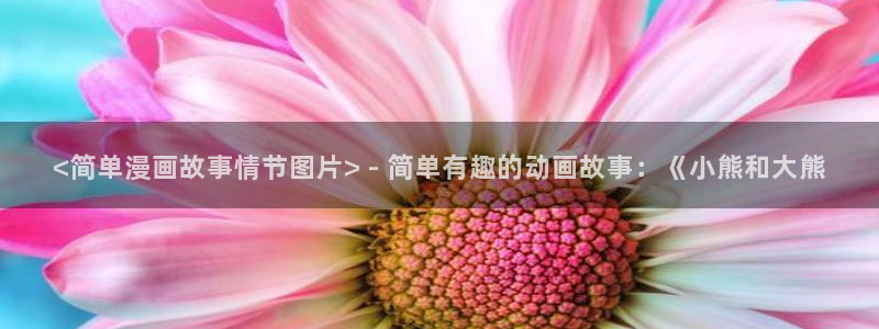 韩漫漫画免费阅读下拉式：<简单漫画故事情节图片> - 简单有趣的动画故事：《小熊和大熊